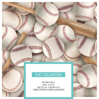Fat Quarter Baseballs and Bats